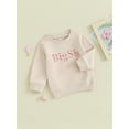 thumbnail image 3 of Bagilaanoe Toddler Baby Girl Casual Sweatshirt Long Sleeve Letter Print Pullover 6M 12M 18M 24M 3T 4T Kids Fall Loose Tee Tops, 3 of 9