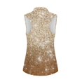 thumbnail image 2 of HUIACONG Sleeveless Top in Gold Glitter Pattern, Polyester Fabric for Ladies Daily Wear and Patriotic Anniversary Events, 2 of 7