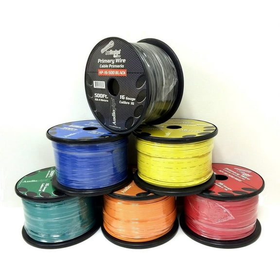 3 Rolls of 16 Gauge - 500' each Audiopipe Car Audio Home Primary Remote Wire