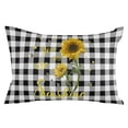 thumbnail image 7 of Farm Blooming Sunflowers Classic Buffalo Plaid Outdoor Pillow Covers Set of 2,Decorative Waterproof Throw Pillow Case,White Black Cotton Linen Soft Cozy Cushion Pillowcases, 7 of 7