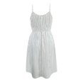 thumbnail image 2 of Vestido George para Mujer Sin Manga Escote Plisado Tirantes Ajustables Rayas Blanco Talla CH, 2 of 4