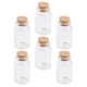 thumbnail image 1 of 6 piezas de soporte de almacenamiento de botellas de vidrio con corcho, botellas de alimentos, recipientes para frutos secos, tarros de galletas, mini frascos, botellas de té con corcho sellado, 1 of 6