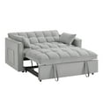 thumbnail image 4 of 4 in1 Loveseat Sofa Bed, Pullout Couch with Armrests & Storage Pockets, Sleeper Sofa for Home Apartment Office Living Room,Gray, 4 of 7