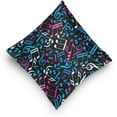 thumbnail image 5 of GZHJMY Colorful Music Note Pillow Cover 18 x 18 Inch, Soft Decorative Cushion Case Square Throw Pillow Cover for Sofa Living Room Couch Home Decor, 5 of 7
