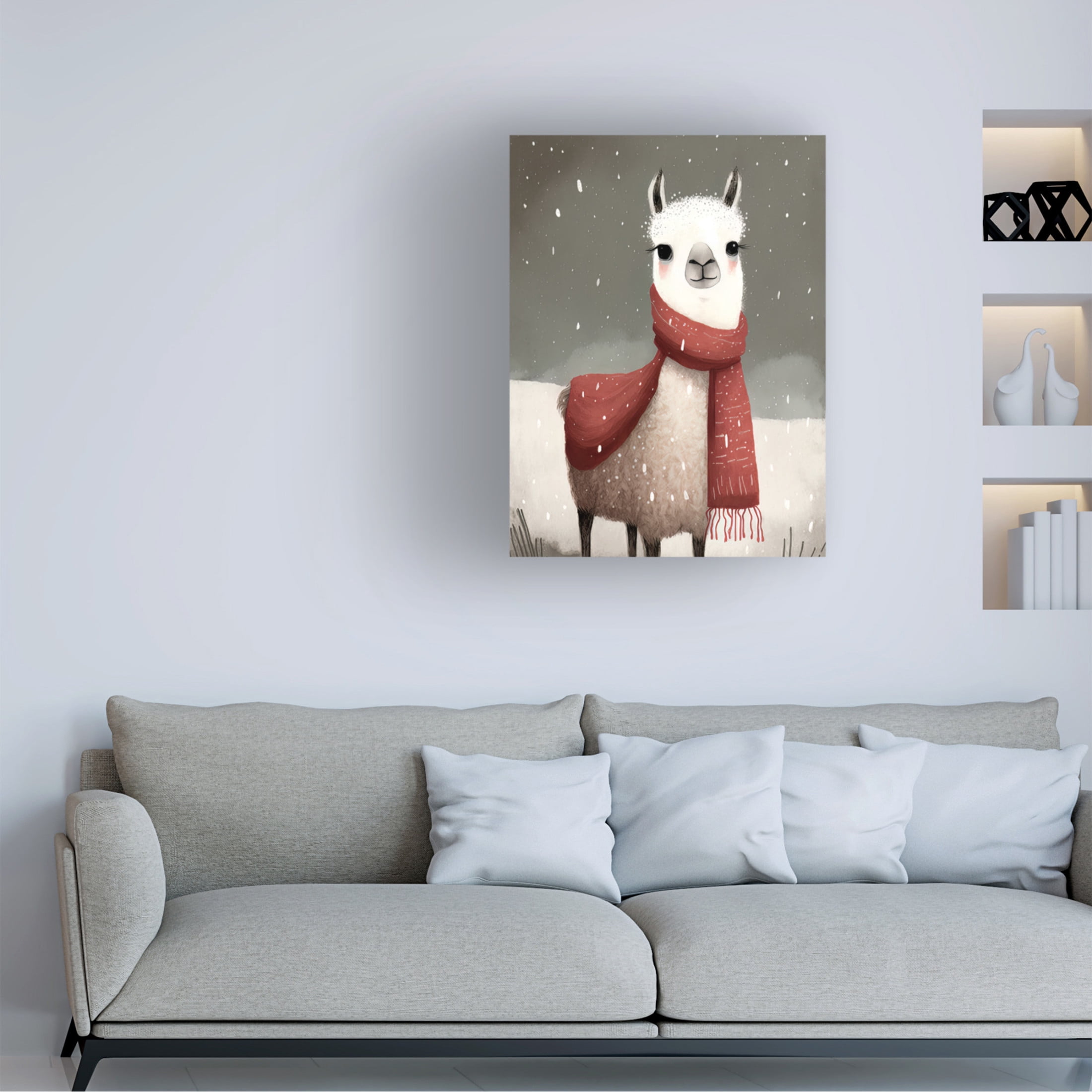 Canvas Wall Art - Bilge Paksoylu 'Lama 1' Wall Art for Living Room, Bedroom, or Office Décor by Trademark Fine Art - 35 x 47 Inches