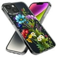 thumbnail image 2 of MUNDAZE Apple iPhone 13 Mini Violet Jaune Rouge Fleurs de Printemps Florales Antichoc Hybride Transparent Étui de Protection, 2 of 6