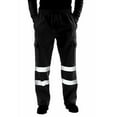 thumbnail image 2 of DODADAWANJ High Visibility Sweatpants for Men Cotton Reflective Strip Jogging Pants Big and Tall with Multi Pockets Sport Pants for Night Hiking Outdoor Running, 2 of 5