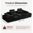 thumbnail image 6 of Garaneeds 113" Black Modular Sectional Sofa for Living Room - Boneless Cloud Couch, No Assembly Required, 6 of 8