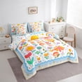 thumbnail image 6 of Feelyou Farmhouse Flower Floral Twin Bedding Sets 7-Piece, Cartoon Rainbow Bedding Comforter Set, Blue Stripes Geometric Reversible Sheet Sets, Super Cozy Room Decor, 6 of 7