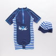 thumbnail image 4 of Swimsuit for Boys Children's Long Sleeve Blue Child Bathing Suit, 4 of 6