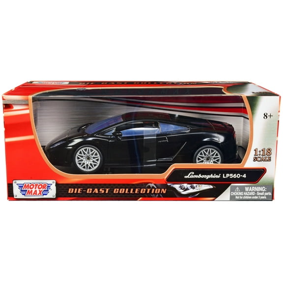 Lamborghini LP 560-4 Black 1/18 Diecast Car Model by Motormax