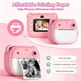 thumbnail image 4 of MOMOTER Kids Instant Print Camera, 1080P Digital, 2.0" Screen, Selfie Video MP3 Games, 32GB Card, 4 Paper Rolls, Toy Gift Pink, 4 of 9