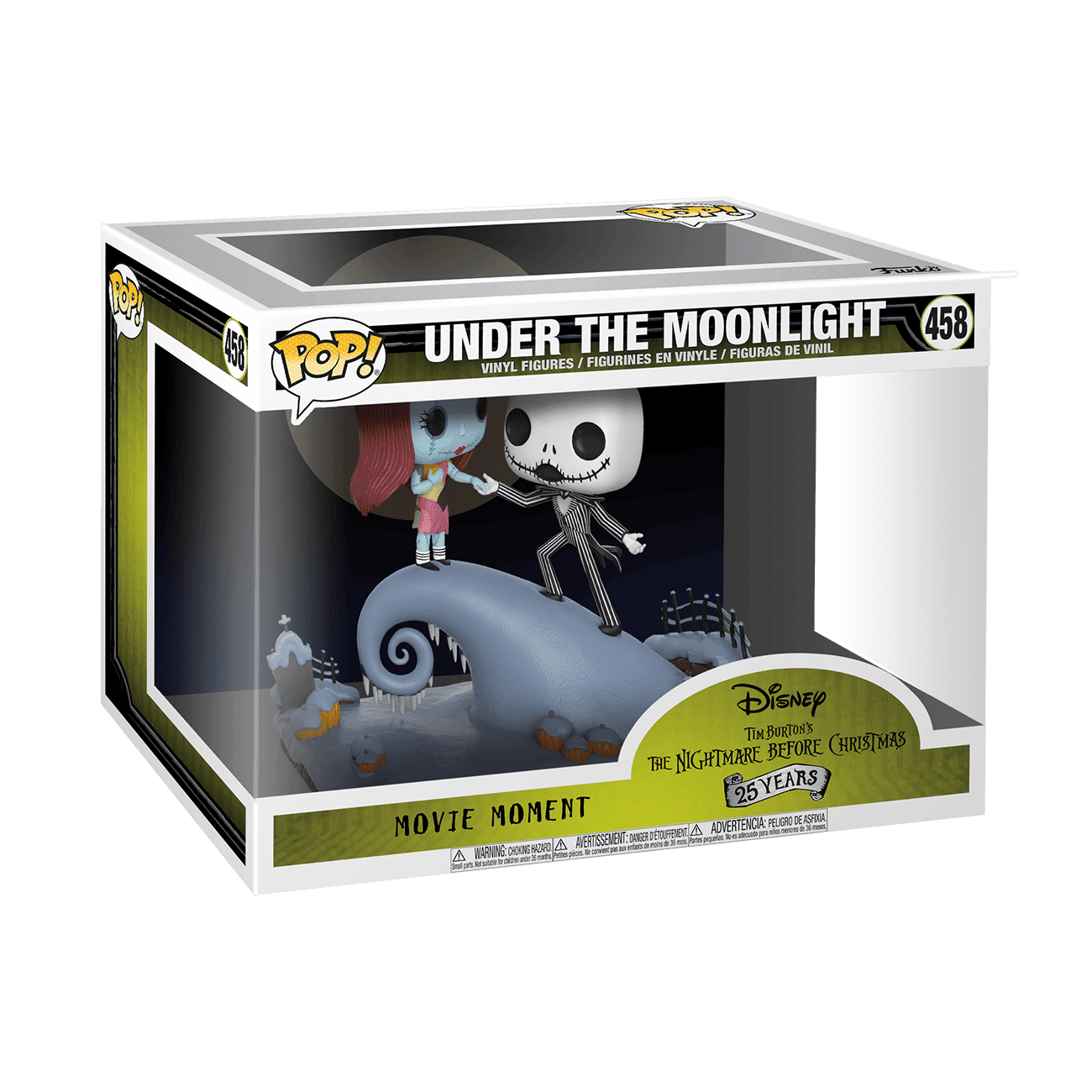Funko Pop Movie Moment: Nightmare Before Christmas - Jack and Sally On The Hill Collectible Figure, Multicolor