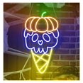 thumbnail image 1 of Letrero De Neón Calavera Helado, Decoración Pared Para Halloween, Sala Juegos, Dormitorio, Bar, Estar, Fiesta Cumpleaños 55cm, 1 of 3