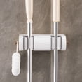 thumbnail image 2 of KOYPTL Home Mop and Broom Organizer Wall Mount - Easy to Install Mop and Broom Holder Wall Mount for Storing Cleaning Supplies - Organizer Utility Racks Mop Holder and Broom Hanger 2 Slots White, 2 of 7