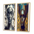 thumbnail image 3 of Designart "Contemporary Retro Beauty of African Woman I" African American Framed Wall Art Set Of 2 - Glam Grey Framed Wall Art Set Of 2, 3 of 6