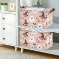 thumbnail image 2 of Yayeee Foldable Storage Basket for Shelves with Handles Waterproof Cloth Bins, Pastel Pink Halloween, 2 of 7