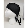 thumbnail image 5 of Black Biker Cap w/ SWEATBAND Bandana Head Wrap Medical/ Skull Cap Doo Rag Durag, 5 of 8