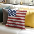 thumbnail image 3 of BANET , Red Stripes Navy Blue Stars Decor Throw Pillows Pillowcase Outdoor Decorations for Sofa Home White, 3 of 5