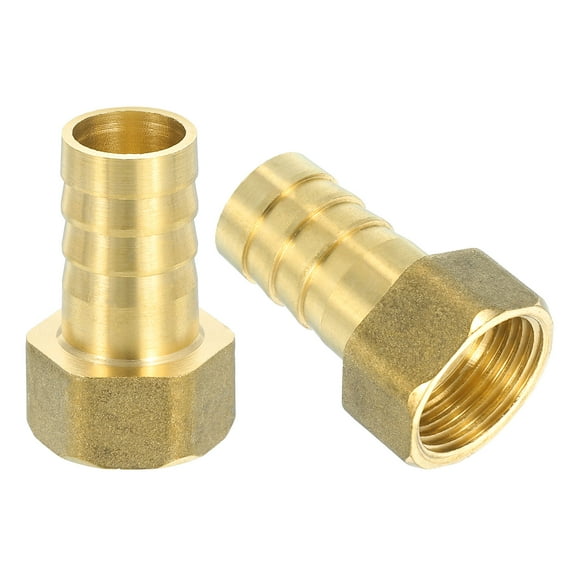 2 Pack Brass Hose Barb Fitting, 5/8" Barb x G 1/2 Female Brass Barb Pipe Fitting Adapter