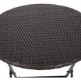 thumbnail image 3 of Millies utdoor 3-Piece Wicker Patio Bistro Set with Cushions, Foldable Table and Chairs, Weather-Resistant Rattan Furniture for Garden, Backyard, Balcony, and Poolside, 3 of 7