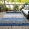 thumbnail image 6 of Addison Rugs Chantille Indoor/Outdoor Transitional Stripes Navy Washable Rectangle Rug, 2'6" x 3'10", 6 of 6