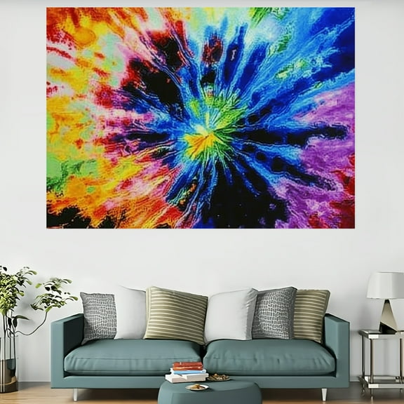 ZFLMY Tie Dye Color Home Wall Tapestry Art 100% Polyester Decorations for Dorm Decorative Bedroom Living Room Decoration 60x40in
