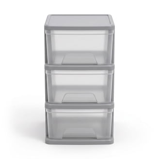 Sterilite Plastic Storage Dresser, 4 Drawer Wide Weave Tower