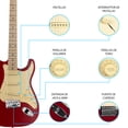 thumbnail image 4 of Paquete Guitarra Electrica Series Jethro By Steelpro 046-sk Color Rojo Material Del Diapasón Maple Orientación De La Mano Diestro, 4 of 9