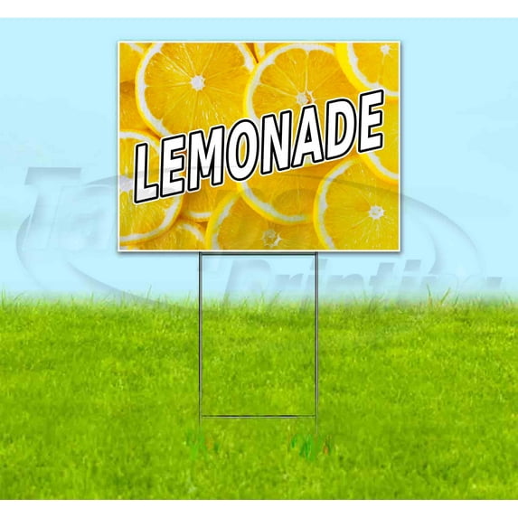 Lemonade (18" x 24") Yard Sign, Includes Metal Step Stake
