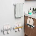 thumbnail image 4 of Moderno colgador de zapatillas de pared, autoadhesivo, sin perforaciones, organizador de toallas para cocina y baño., 4 of 5