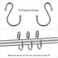 thumbnail image 7 of LZCKDPX Shower Curtain Hooks,304 Stainless Steel Shower Rings for Bathroom,Double Glide Shower Hooks for Bathroom Shower Curtain Rods Curtains,Set of 12 Hooks,Rainbow Color（Style A ）, 7 of 7