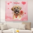 thumbnail image 2 of Happy Valentine's Day Mastiff holding flowers Tapestry Mastiffs Dog Lover Gifts Idea Wall Hanging Backdrop Home Decor - 3005, 2 of 5