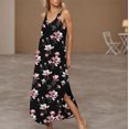 thumbnail image 6 of DailyTrove Women's Strappy Floral Print Maxi Dress, Romantic Outerwear for Summer Garden Parties Date Nights, 6 of 6