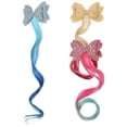 thumbnail image 5 of Here's a refined product description for your **3pcs Glitter Bow Clips with Curly Hair Extensions**:\n\n \n\n✨ **3pcs Glitter Bow Clips with Curly Hair, 5 of 5