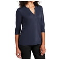 thumbnail image 4 of Yellow Rooster Womens Short Sleeve UV Choice Pique Henley True Navy 4XL, 4 of 7