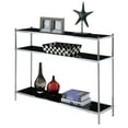 thumbnail image 3 of Convenience Concepts No Tools Royal Crest Console Table, Black Glass, 3 of 4