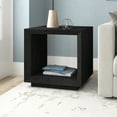 thumbnail image 2 of Evelyn&Zoe Tannen 22" Wide Rectangular Side Table, Black Grain, 2 of 8