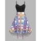 thumbnail image 1 of Vestido Talla Extra Asimétrico Estampado Ojales Rosegal  Vestidos casuales de talla grande, 1 of 5