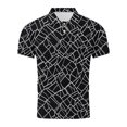 thumbnail image 3 of Camisetas de Manga Larga para Hombres Casual Impreso Botón Turndown Cuello Suéter Cuarto de Manga Blusa para Al Aire Libre Diario, 3 of 8