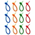 thumbnail image 1 of GOOHOCHY Organizador de cables de silicona ajustable, bridas para cables reutilizables, colores mezclados, 12 Uds., 1 of 7