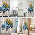 thumbnail image 6 of Blue Truck Sunflower Fabric Shower Curtain Grey Check Washable Shower Curtains for Bathroom, Waterproof Bath Curtain with Hooks Home Decor 36x72in, 6 of 8
