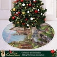 thumbnail image 6 of FMSHPON Beautiful Street Xmas Christmas Tree Skirt Stand Mat for Holiday Party Decoration Indoor Outdoor 48 inches, 6 of 6