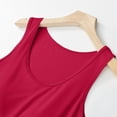 thumbnail image 5 of Ohufall Cropped Pajama Tank Tops for Women Solid Casual Crew Neck Modal Sleep Shirt Stretch Loose Sleeveless Pj Undershirt Summer Soft Comfy Loungewear with Chest Pads, 5 of 9