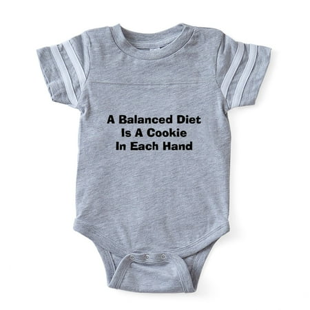 

CafePress - Balanced Diet - Cute Infant Baby Football Bodysuit