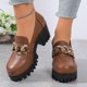thumbnail image 2 of Mujeres Tacones Altos Redondo Dedo Del Pie Grueso Mochilas, Zapatos Casuales de las Mujeres Estilo Vintage Suela Gruesa, 2 of 9