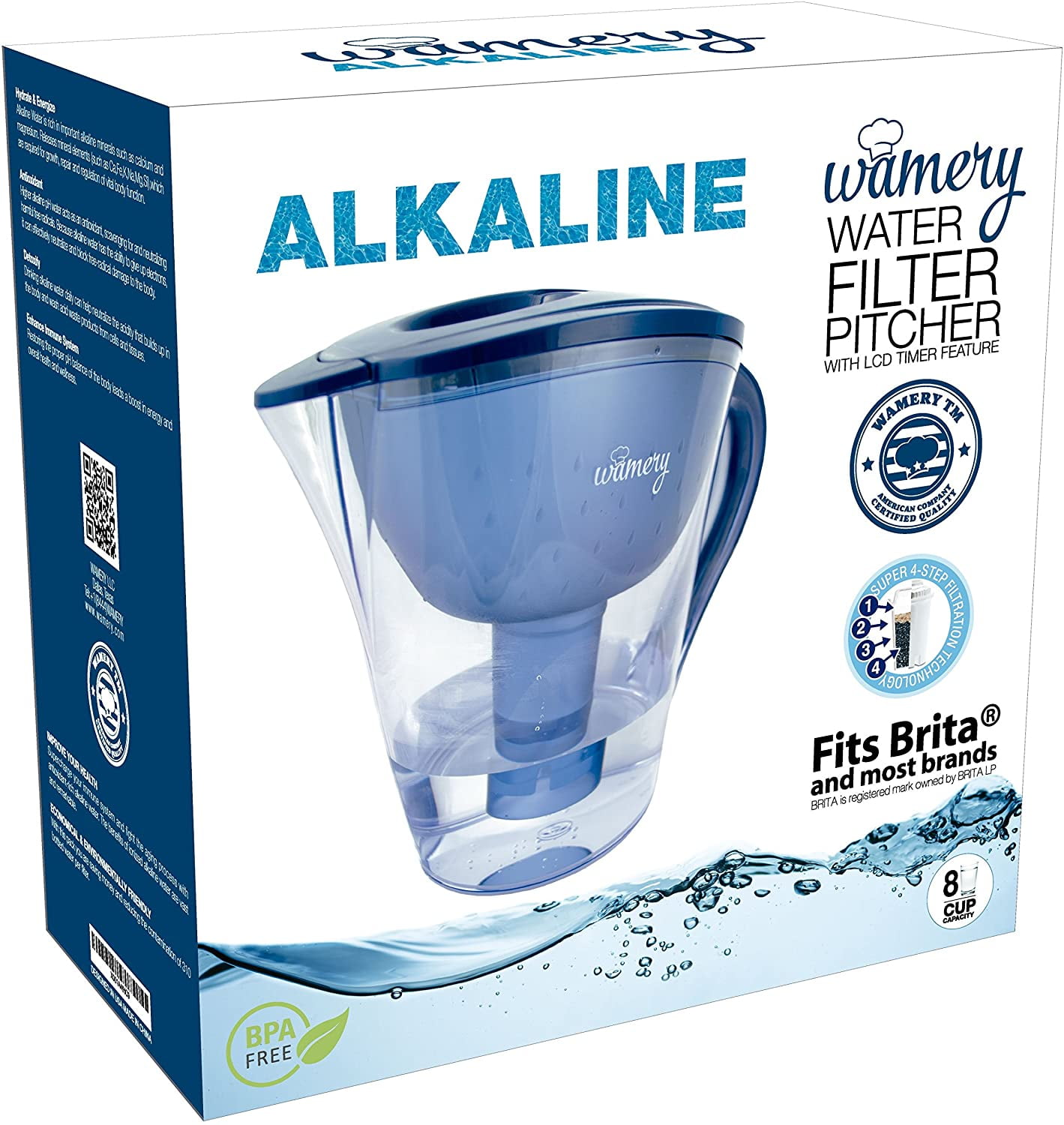 Removes Lead Chlorine DN-KW-WP01 3.5 Liters Copper and more Free Filter Included PH 8.5-9.5 Enhanced 2019 Model DRAGONN Alkaline Water Pitcher
