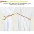 thumbnail image 6 of Spencer 2Pcs Braided Curtain Tiebacks, Rope Belt Curtain Tie Buckle Holdback Drapery Curtain Tie Back with 2 Metal Hooks (Golden), 6 of 7