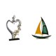 thumbnail image 1 of Estatua de pareja,Figura de pareja besándose,regalo de boda moderno,Figura de velero,Escultura de velero de hierro para decoración de oficina y hogar,Estatua de barco de escritorio para, 1 of 8