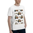 thumbnail image 2 of Bingfone Cartoon Tractor Men'S Loose Fit Short-Sleeve Pocket T-Shirt, 2 of 7